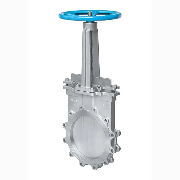 2~12 Inch  PN10 PN16 WCB SS304 316 Through Going Seated Pneumatic Knife Gate Valves  For Water