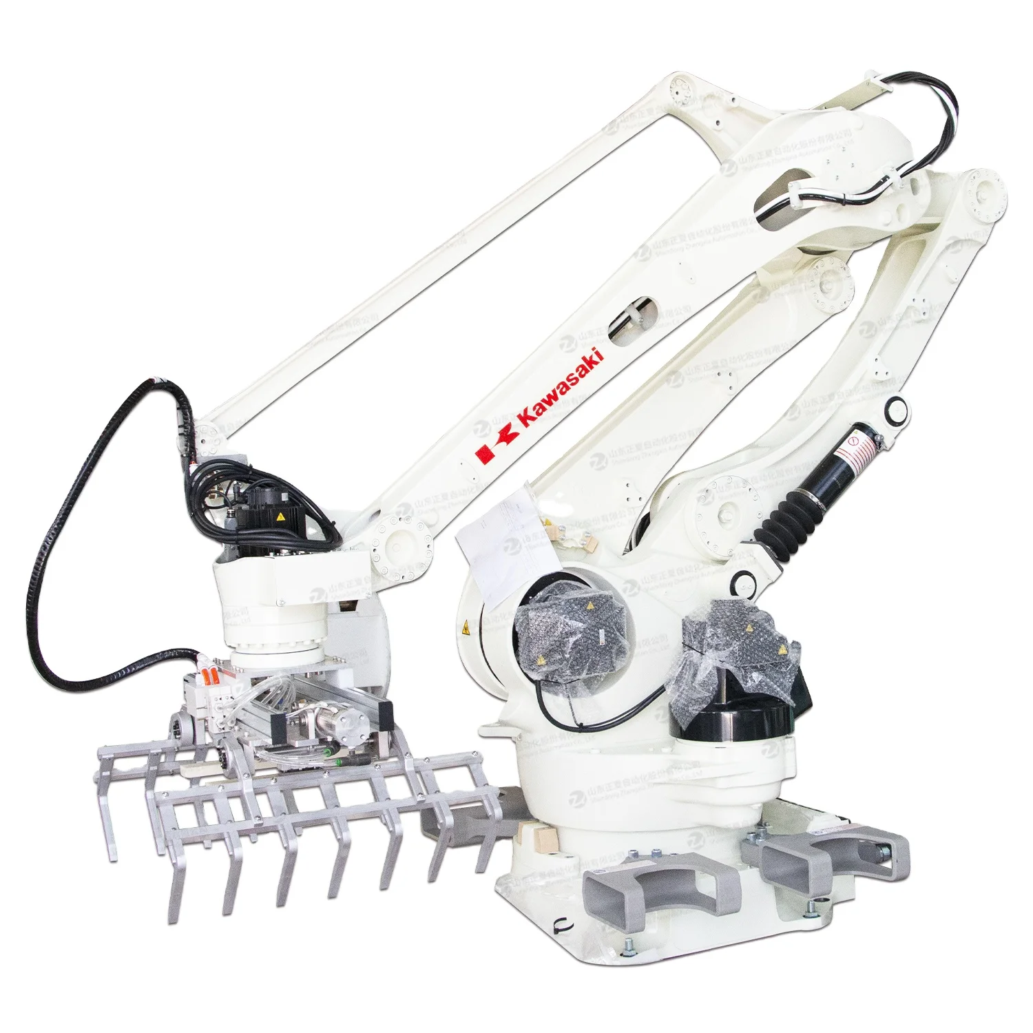 Zhengxia Palletizing 20kg Seed Rice Cement Bags Wood Pellets Automatic Double Packaging Line Robot 25kg 50kg Bags Palletizer