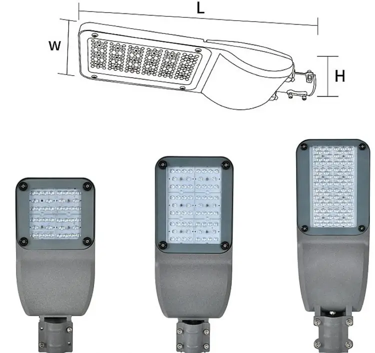 Outdoor Parking Lot Road Nom CE IP66 Street lamp lighting 30w 50w 100w 150w 200w streetlights