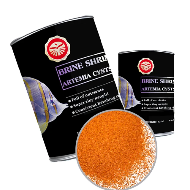 customized decapsulated brine Shrimp eggs shell free Artemia eggs guppy small ornamental fish feed fish food