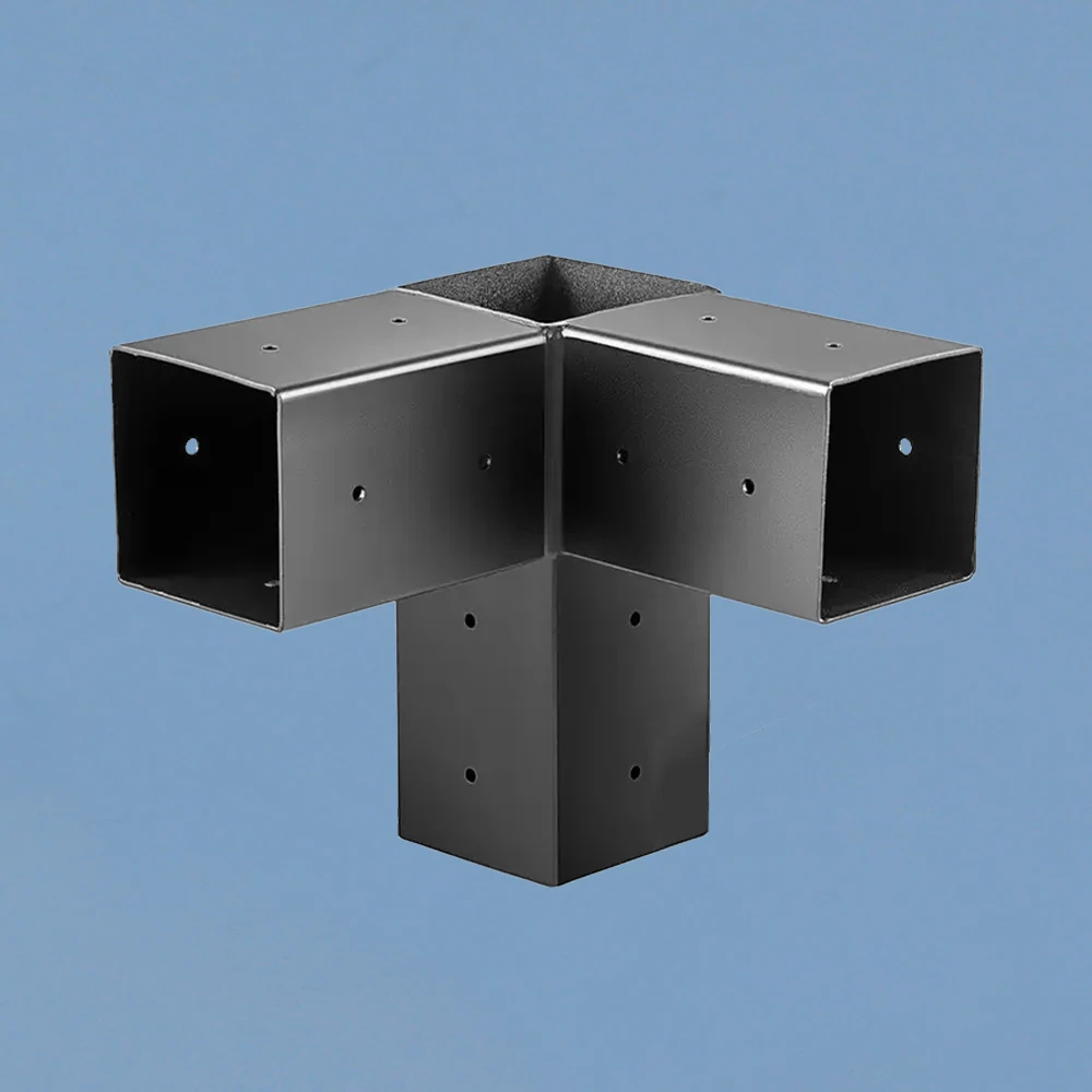 Custom Hot Sale Stainless Steel Black Metal Pergola Brackets 4x4 6x6 8x8 Kit Brackets Manufacturer