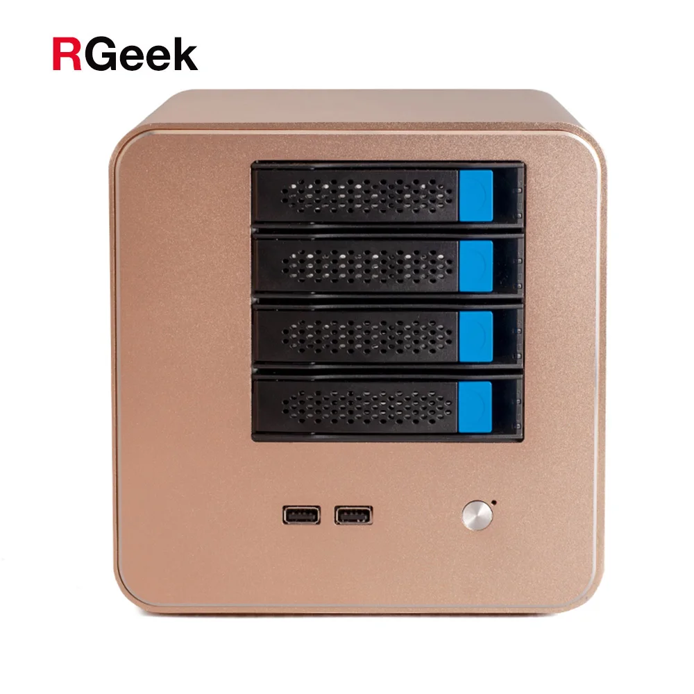  RGeek Custom NAS04B Industrial Mini-ITX Mini ПК ITX компьютер Nas 4 Bay 3 5 дюйма HDD облачный хранилище сервер