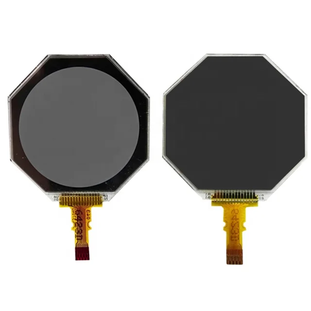 Custom 0.96 inch round lcd screen 192x192 transflective monochrome lcd module spi interface transparent tft screen