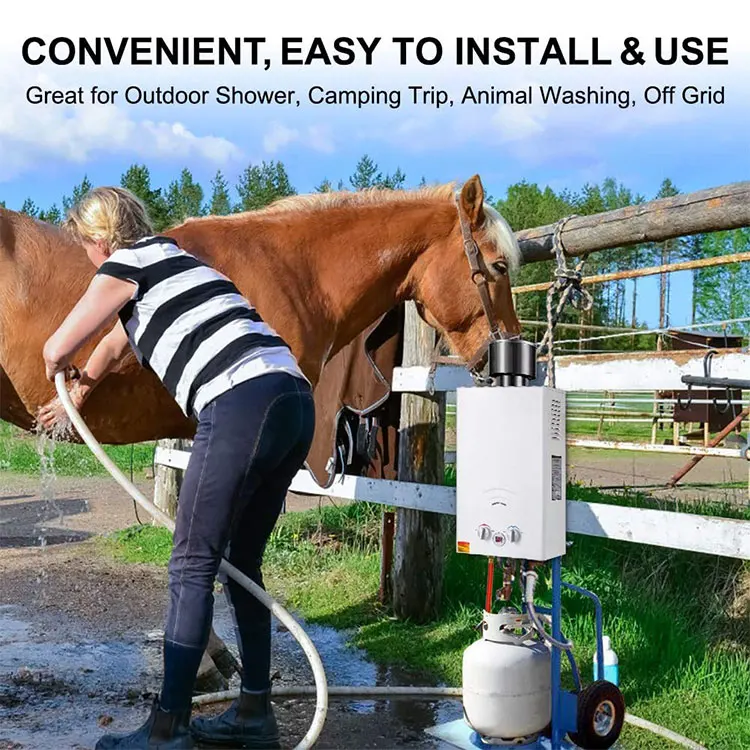 3V camping portable tankless liquid propane gas water heater