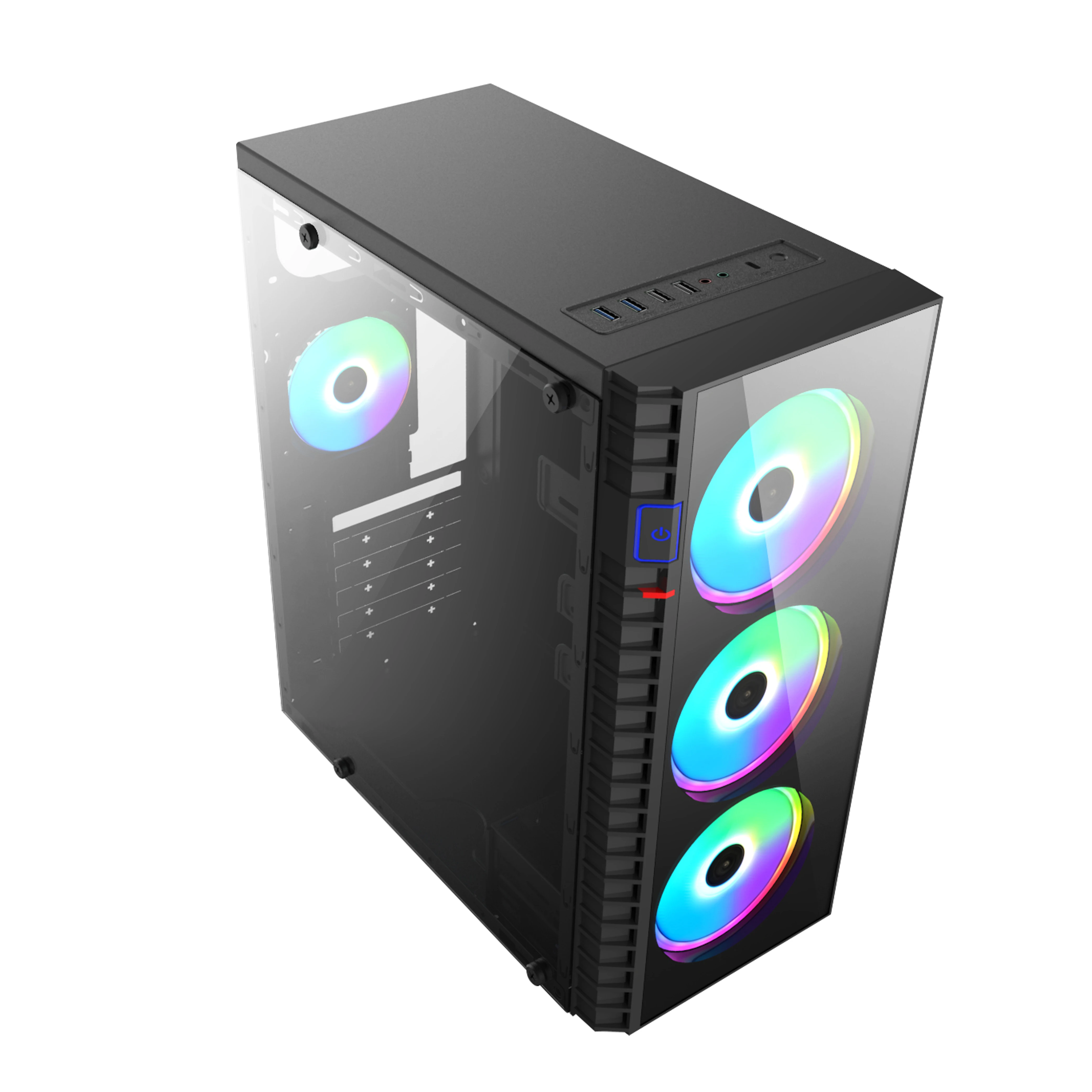 полная башня rgb вентилятор, прозрачная Пластиковая передняя ЖК-пан