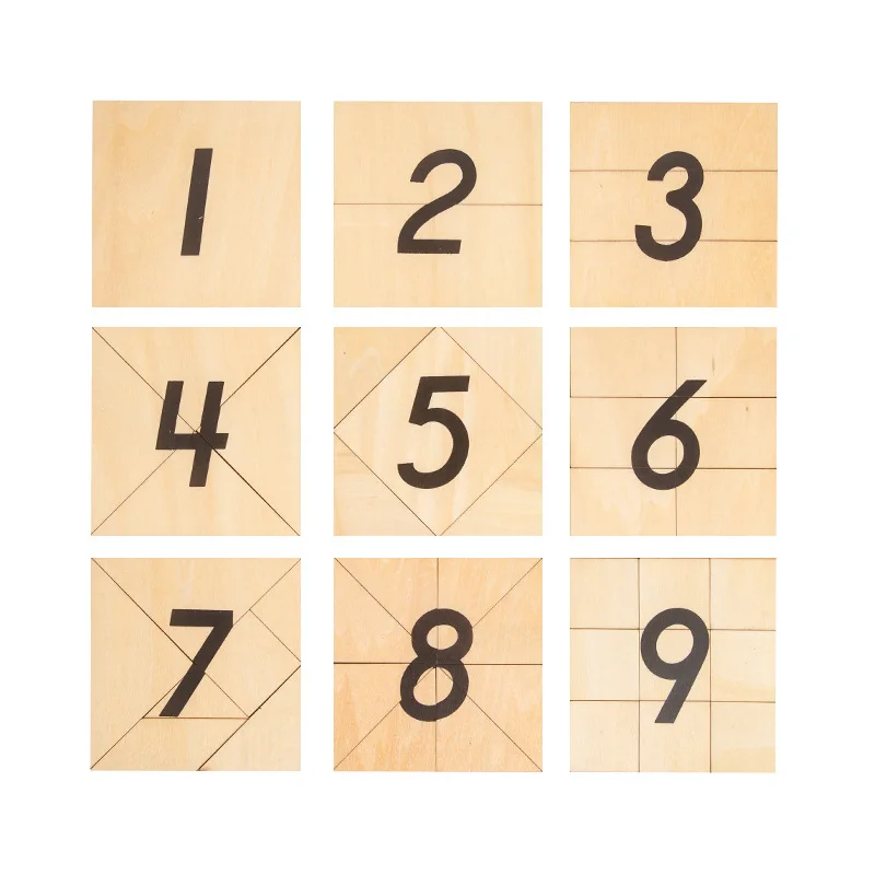 Children act study materials kids educational toys Wooden Montessori mathematics special digital segmentation patchwork game