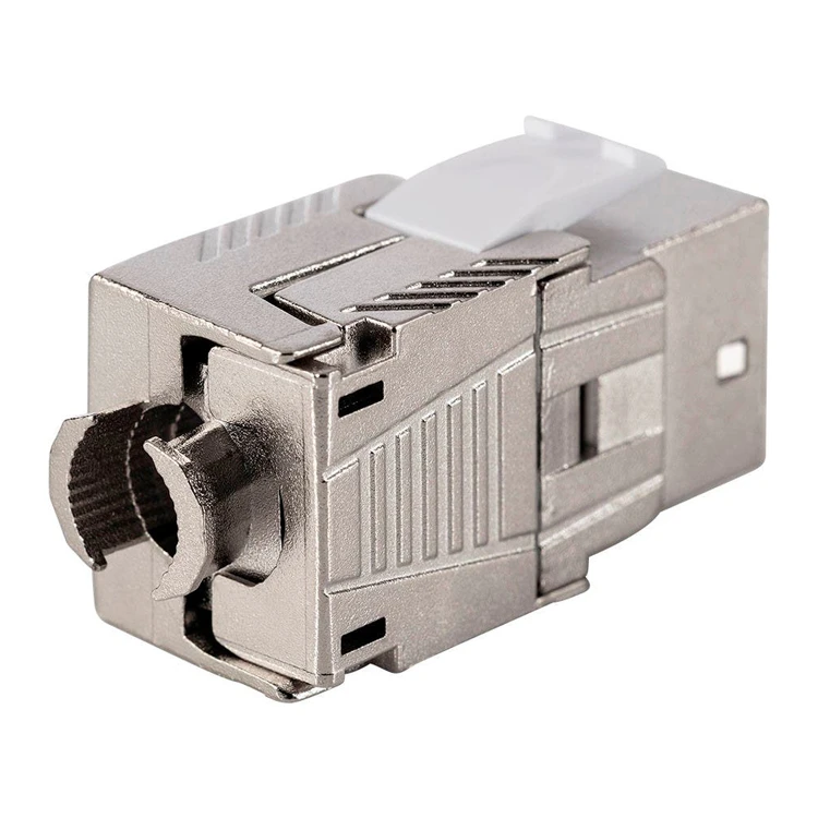 Keystone Jack Crimping for Cable RJ45 Shielded Keystone Terminate Adapter 10 Gigabit Module