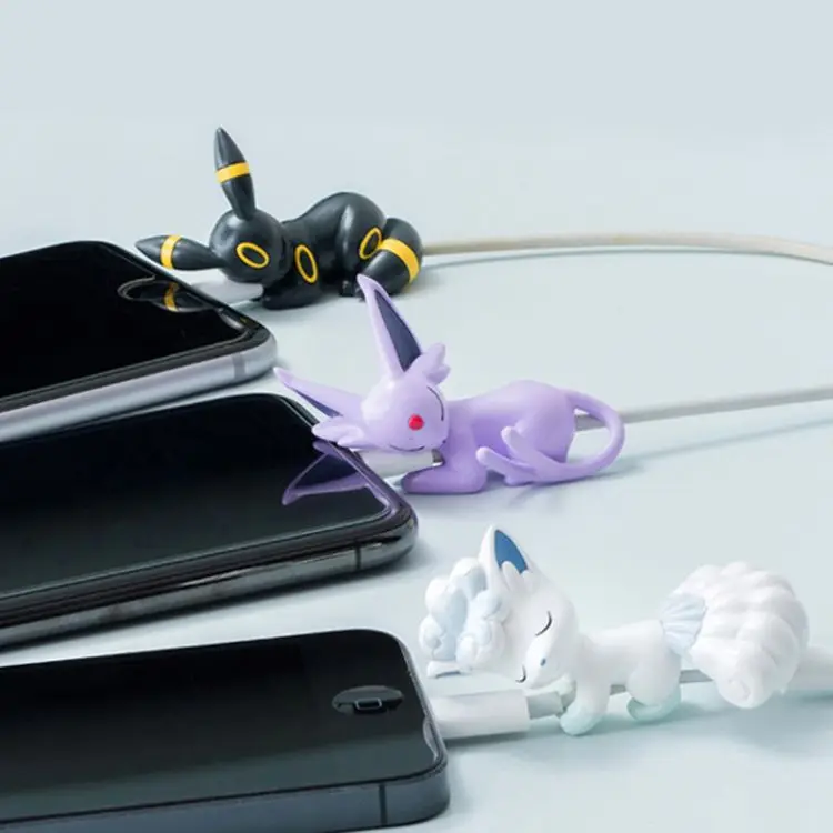 Soft PVC Poke Monster Figures Charging USB Cable Protectors as Promotion Gift