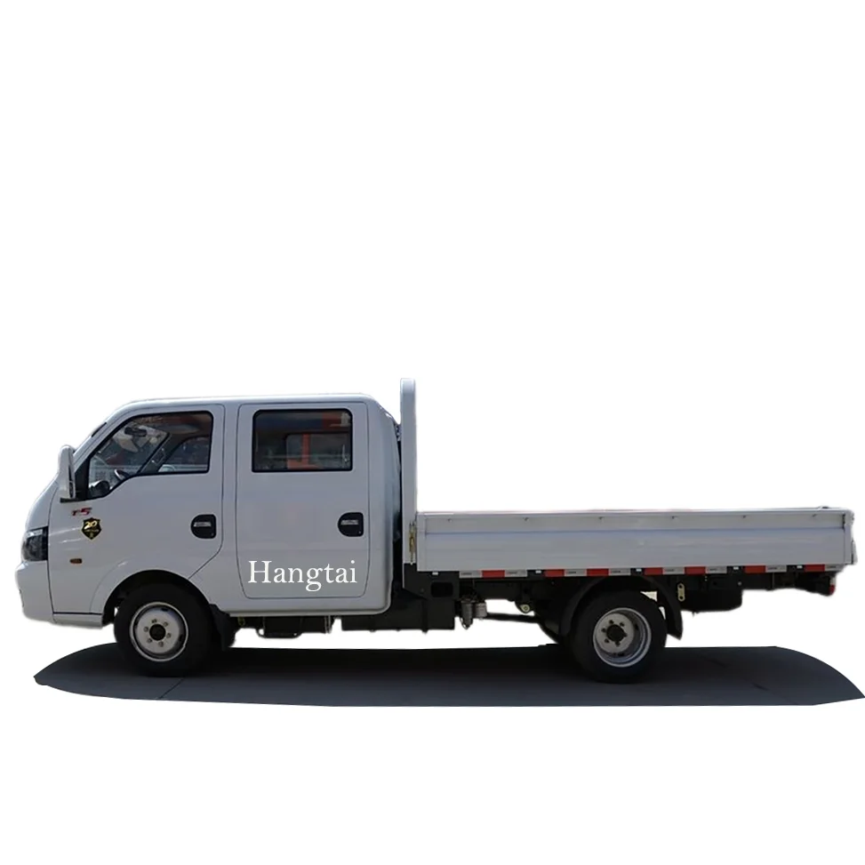 China Brand New Small Lorry Truck 4.5T 4x2 Diesel Engine Double Row 5 Seats 6 Wheels Flatbed Box Cargo Truck