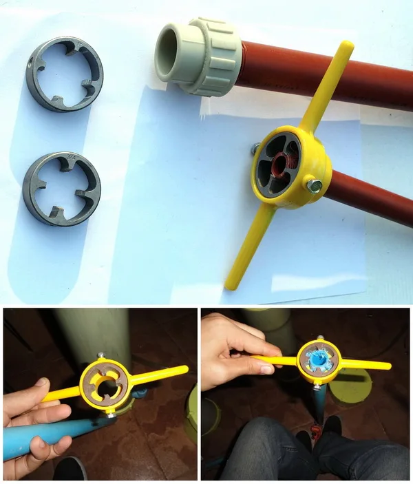 All Kinds Of plumbing box pvc threading tool pipe thread tool handy tap die set
