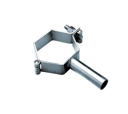 Chinese manufacturer sanitary factory price 304  hexagonal hex  pipe clamp pipe holder pipe support clip