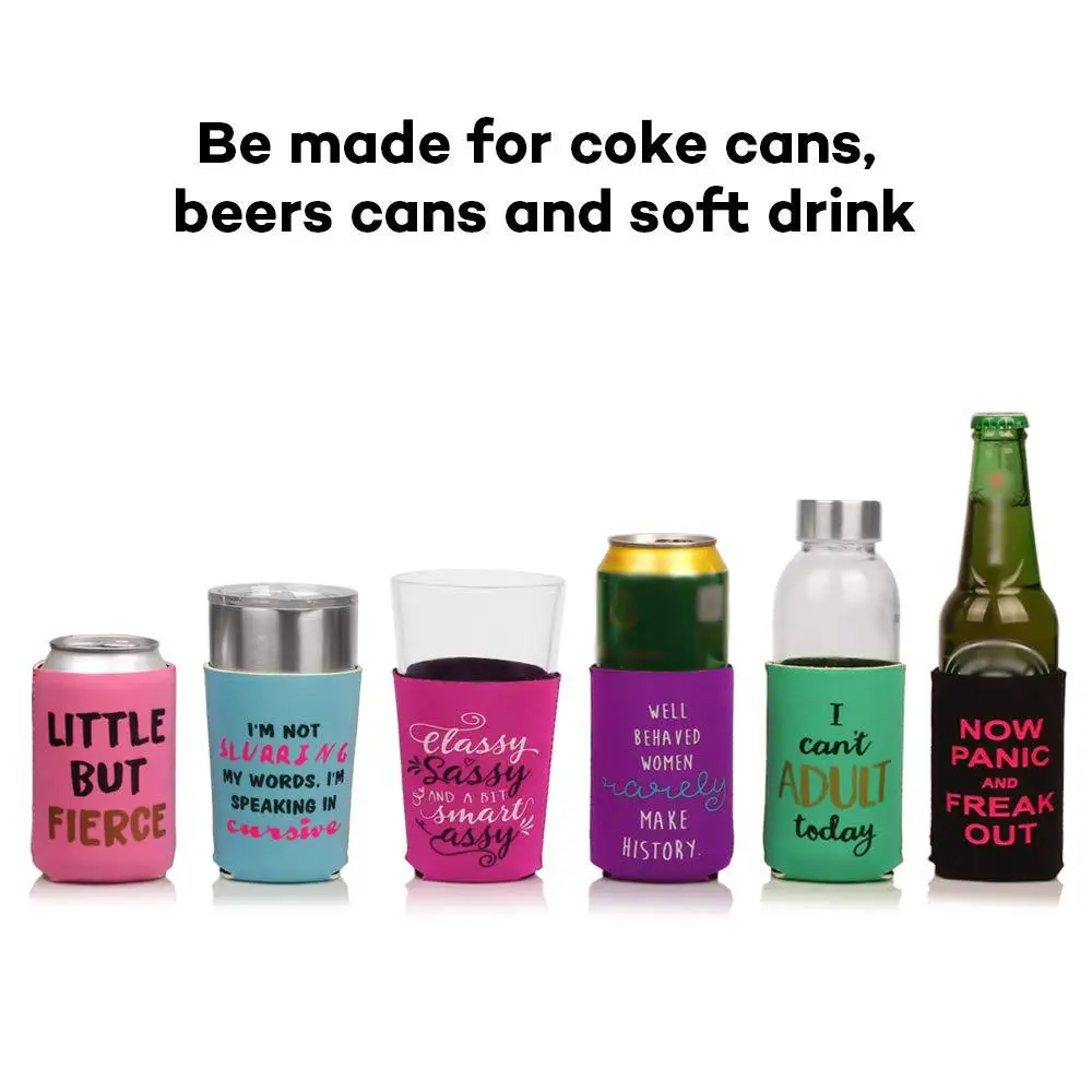 Custom Logo Collapsible Personalized Promotional Stubby Holder 12 Oz Neoprene Beer Cooler Coozies For Cans