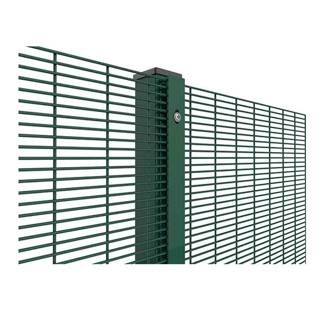 Galvanized 358 Anti Climb Security ClearVu Mesh Panel Fence for Prison Airport Border Factory Railway Gas Pipelines Substation