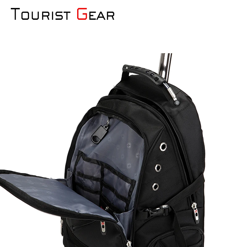 Рюкзак на колесиках оптом новый дизайн от китайского производителя нейлоновый модный рюкзак хорошего качества