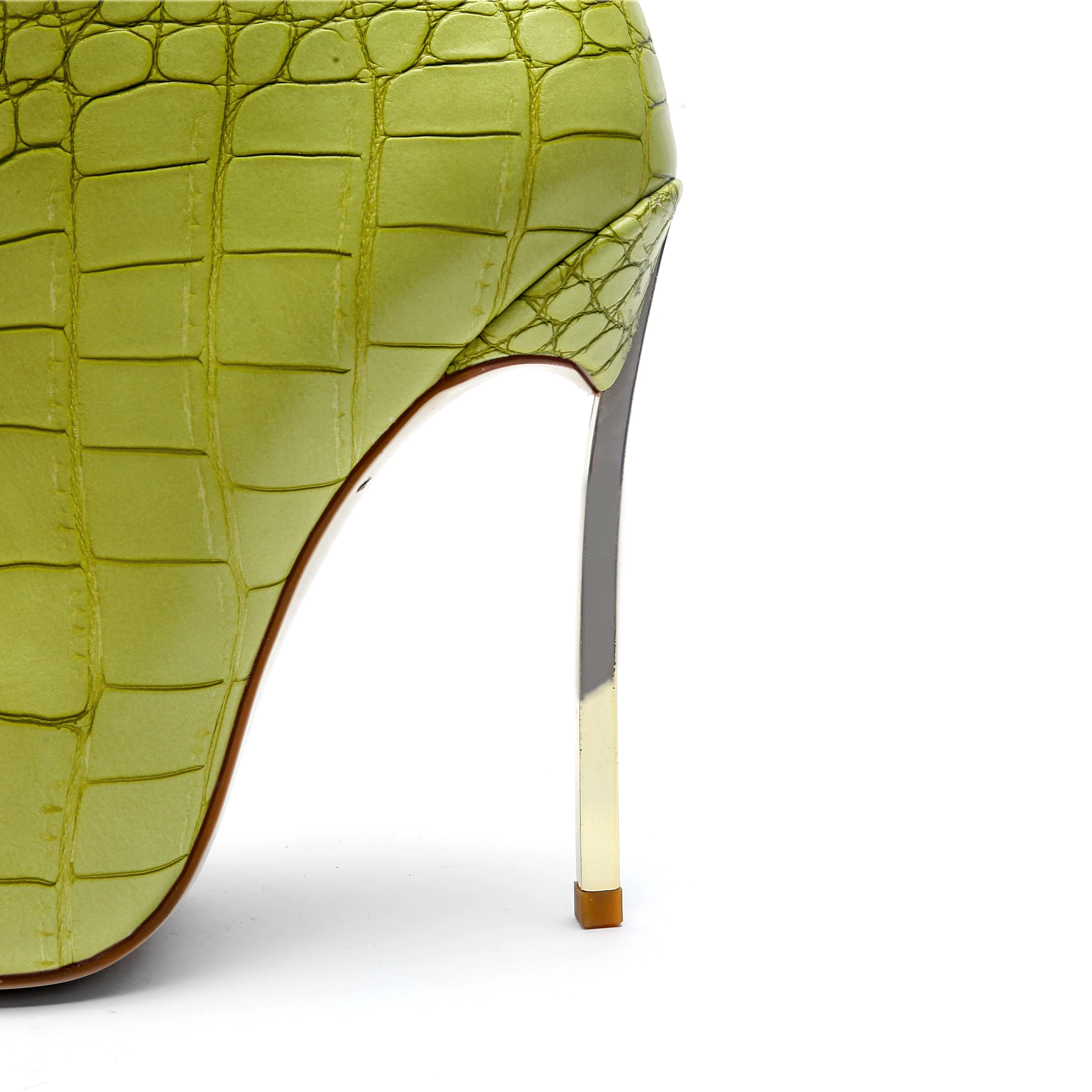 China Wholesales Ladies Gold Metal Zapatos Mujer Sexy High Heels Women Boots Shoes For Winter