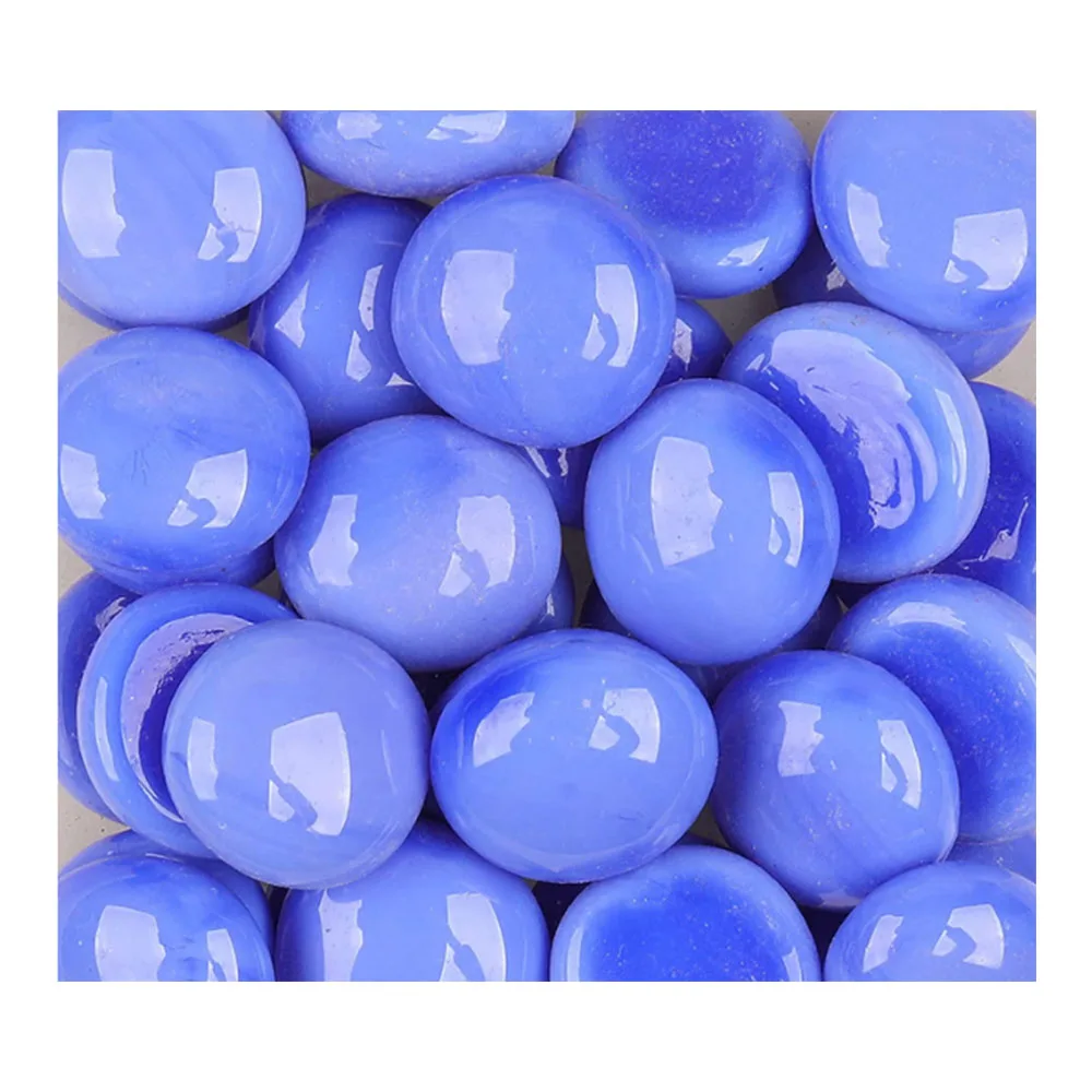 Mosaic Tiles Flat Glass Marbles DIY Glass Nuggets Pebbles Shape Glass Stone diy material