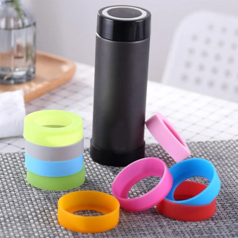 6cm 6.5cm 7cm 7.5cm Rubber bottle protection tumbler silicone bottom covers silicone tumbler bottom bumper for tumblers