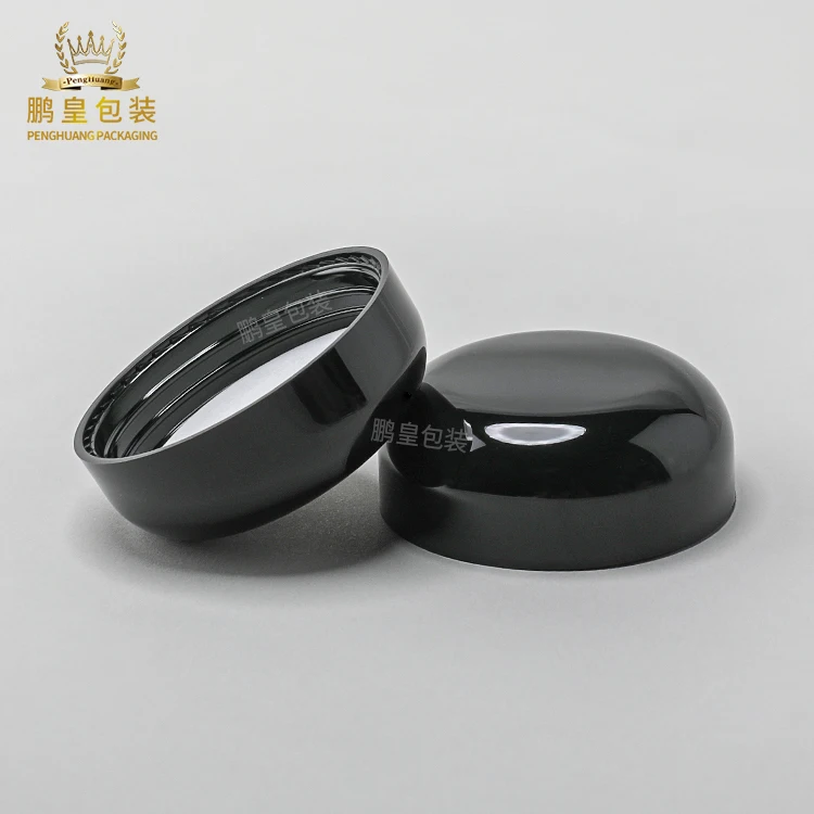 OEM mushroom shape accessories for cosmetic jar plastic PET PP jar lid customised plastic cap custom cream jar with black lid