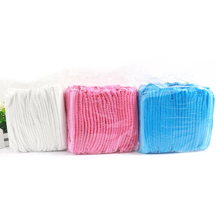 Disposable bouffant cap blue hair net cap  hair protective hair cover  dust-proof for food hygiene hospital