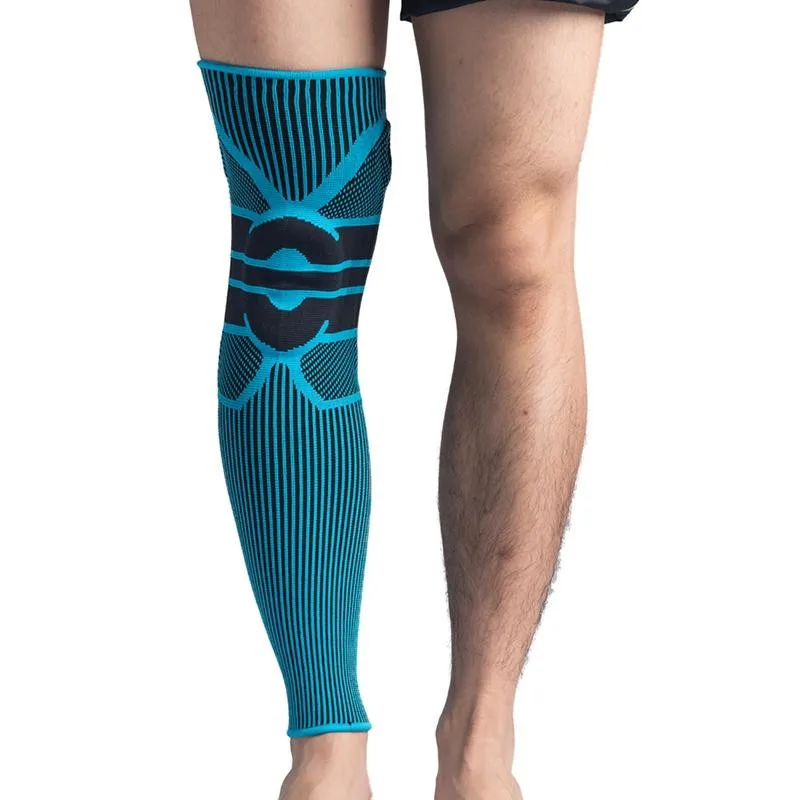 Long Knee Pads Running Leg Sleeve Knee Brace Support Protector Sport Kneepad Football Shin Guard
