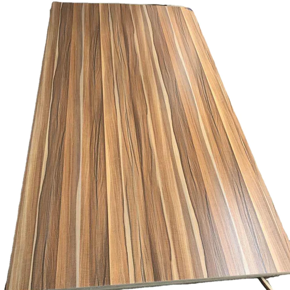 Wooden grain color  melamine laminated coated plywood for making furniture
