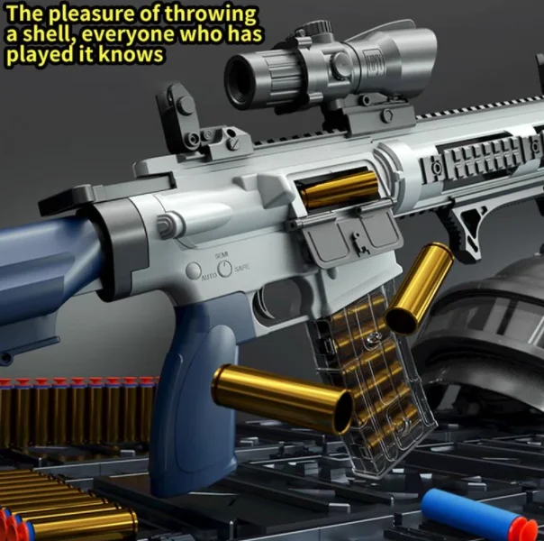 Automatic Toy Blaster Guns Burst Soft Blaster Toys for Boys Foam Bullet Hand Gun Toy for Kids