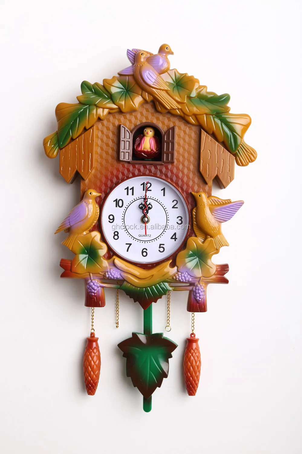 Custom Clocks 3d Retro  with Birds Wall Clock Classic Battery High Quality Cuckoo Decorative Wall Clock