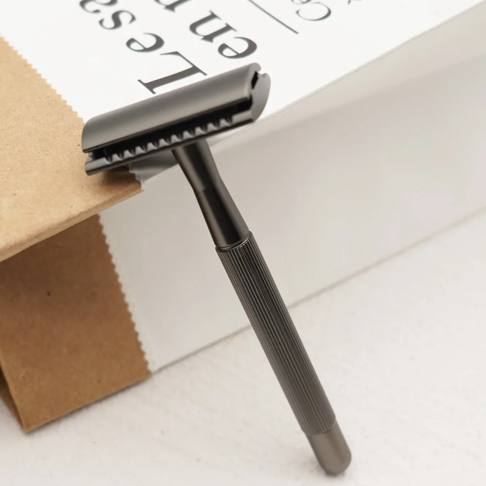 Custom colors brass handle safety metal double edge razor classic brass double edge metal shaving safety razor