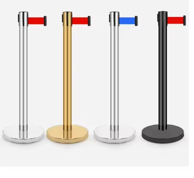stainless steel crowd control barrier rope stand retractable belt barrier for sale