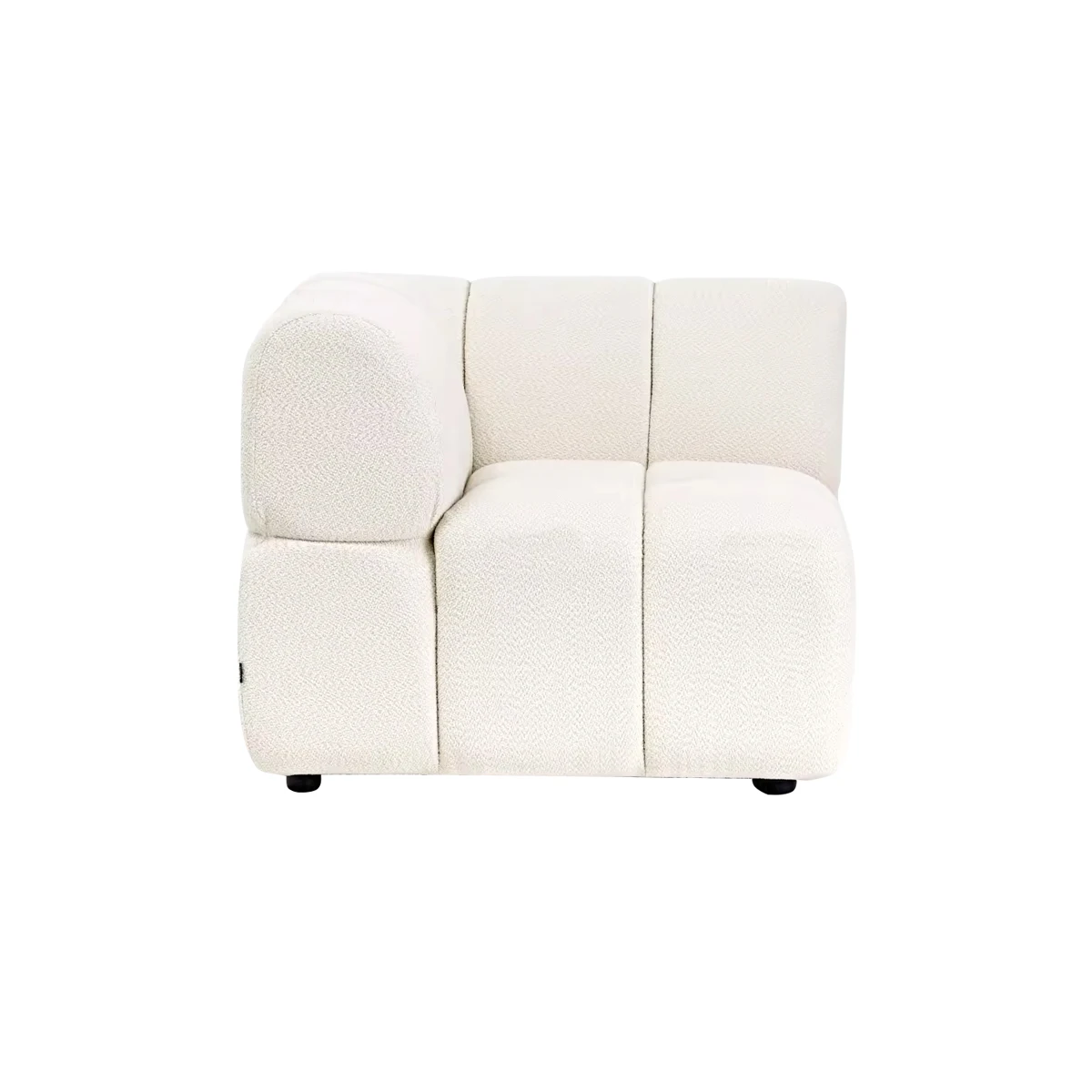 Comfortable White Modular L-Shaped sectional Sofa Cloud Sofa by Navia Designer for the living room of a hotel villa apartment.