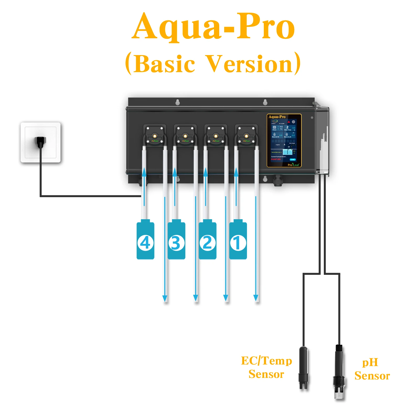 Контроллер питательных веществ Pro-Leaf Aqua-Pro Гидропоника PH EC автоматическое дозирование удобрений орошение TDS распределение