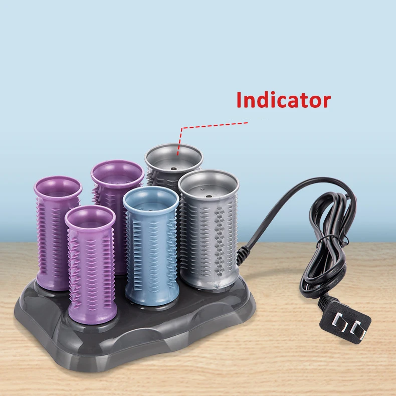 Electric curling iron heating mini hot cordless wireless hair curlers rollers automatic set with clips machine rizador de pelo