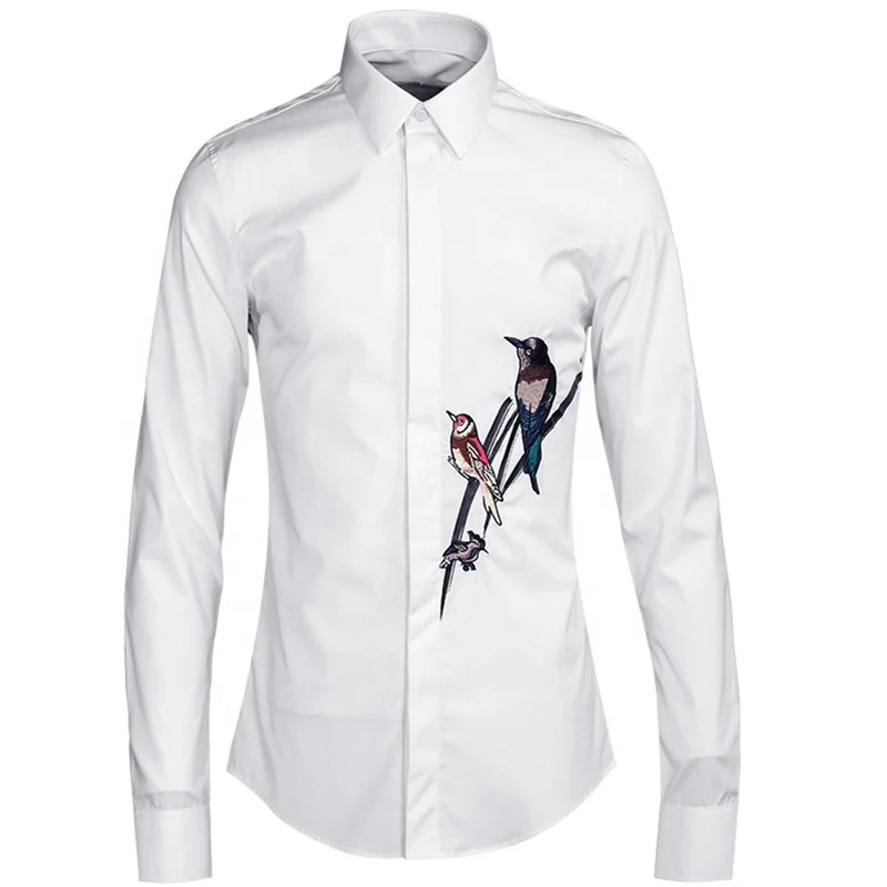 New arrival 2020 OEM service embroidery comfortable casual style men shirt