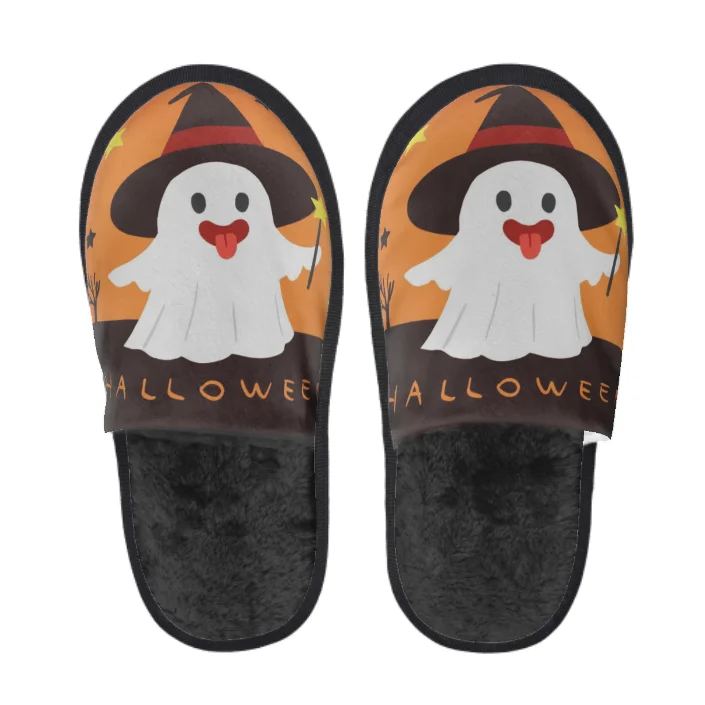 Хэллоуин, распродажа, плюшевые зимние теплые женские тапочки eva