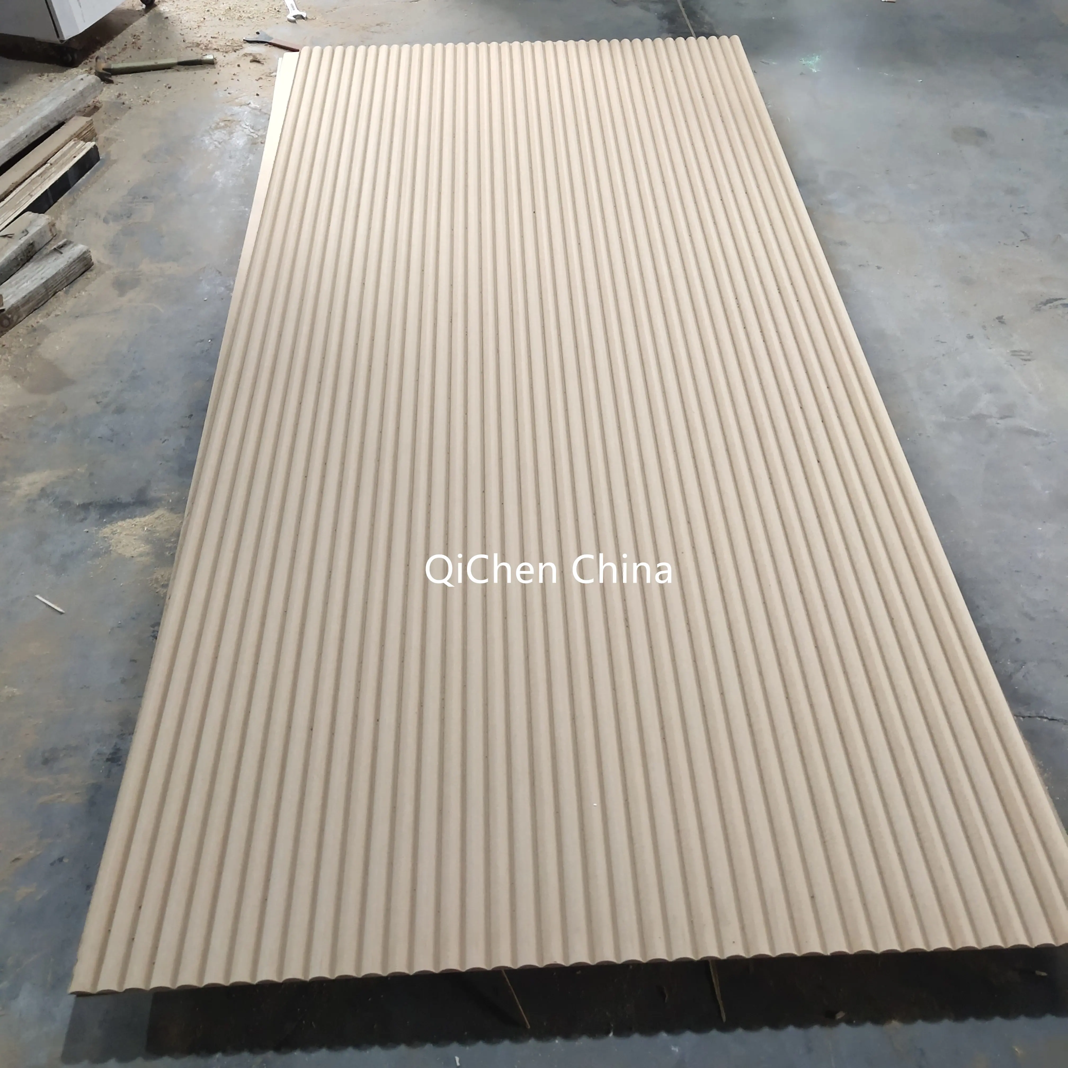 12mm Corrugated 3D Wave MDF Panel Timber Flexible Textured Decorative Wave MDF