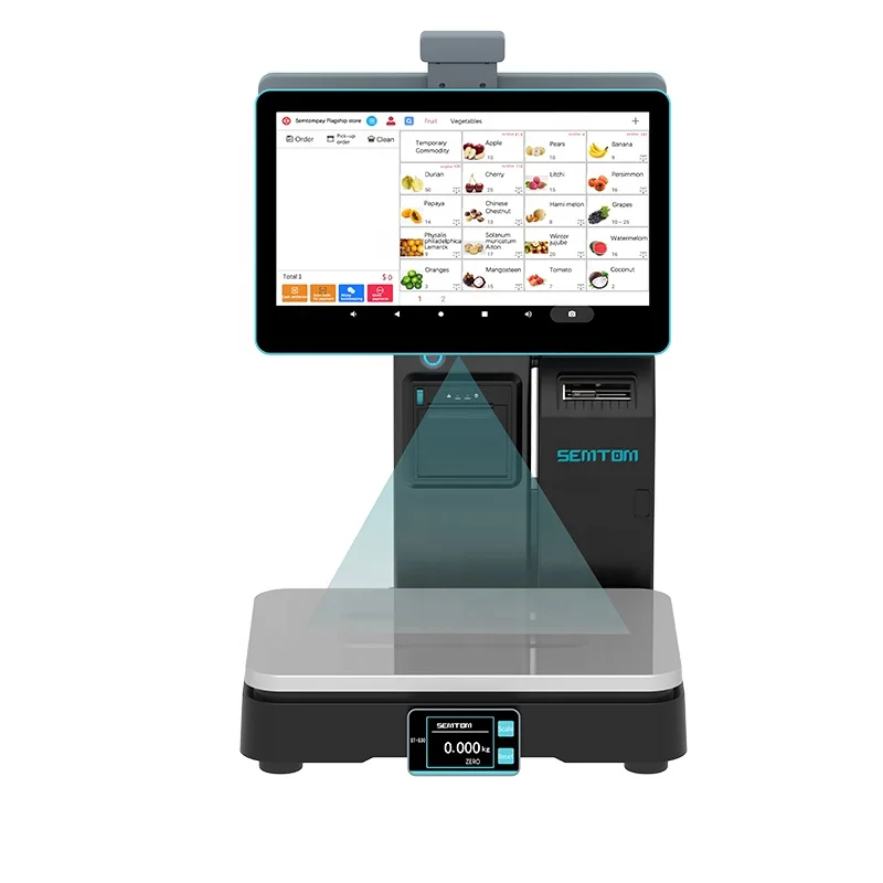 30kg Touch Screen Pc Based Scale Ai Pos Label Printing Scale Self Service Supermarket Weighing Scale