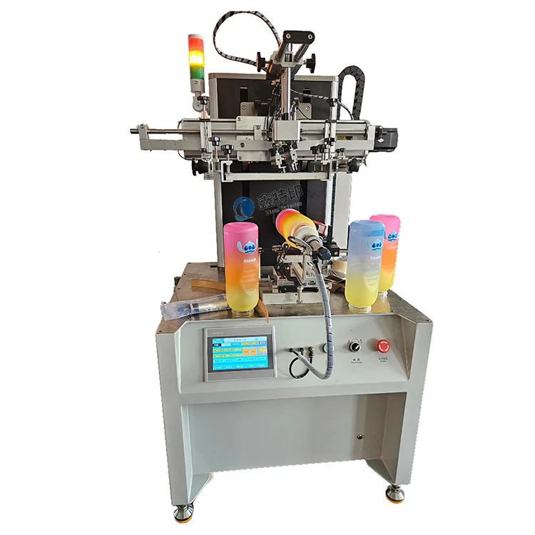 Semi-Automatic Screen Process Press Cylinder Bottle Square Bottle Screen Printing Machine with Cursor Positioning System