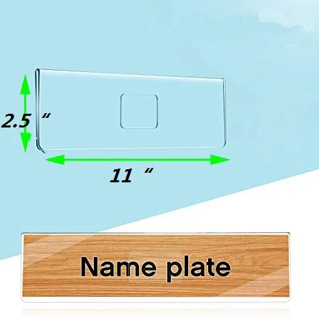 New arrival clear acrylic wall name plate door name plate sign holder for office home classroom