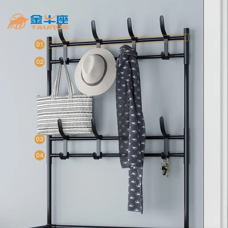 Hot sale modern simple coat hanger and shoes storage rack display rack assemblable shoes and coat rack