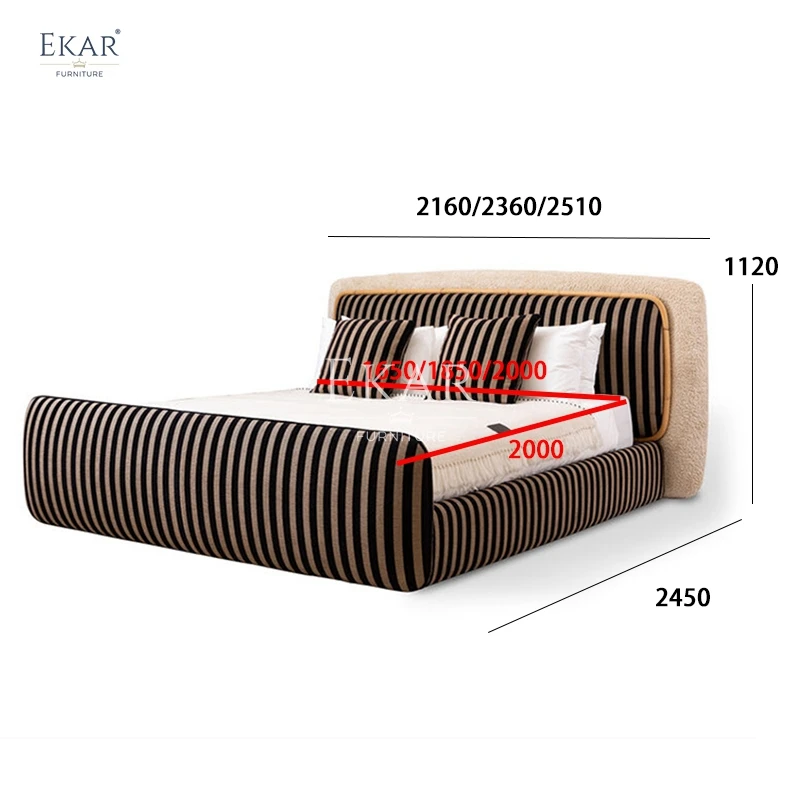 Luxury Soft Bed Frame - Elegant Wooden Bedroom Furniture for Comfortable Sleep