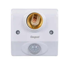 E27 universal white Motion sensor lamp led light bulb holder
