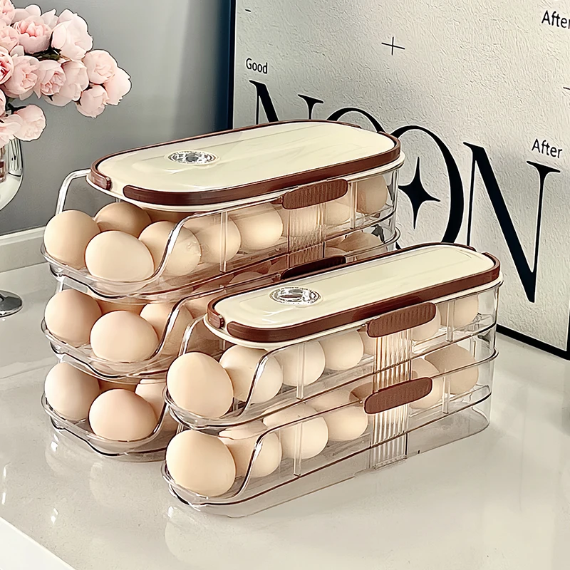 3-layer portable plastic s holder  container  Self-rolling  holder for kitchen
