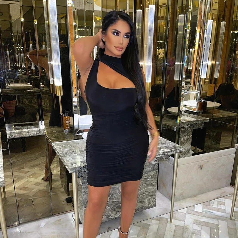  Hot Selling Street Casual Hollow Out Pleated Woman Clothes 2021 Trending Dresses Women