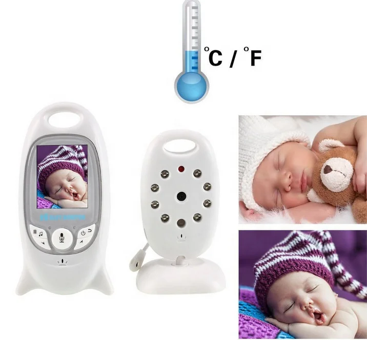 VB601 2.4G Wireless Baby Video Monitor with Night Vision Two-way Talk LCD Display Temperature Monitoring Portable Baby Safe Care