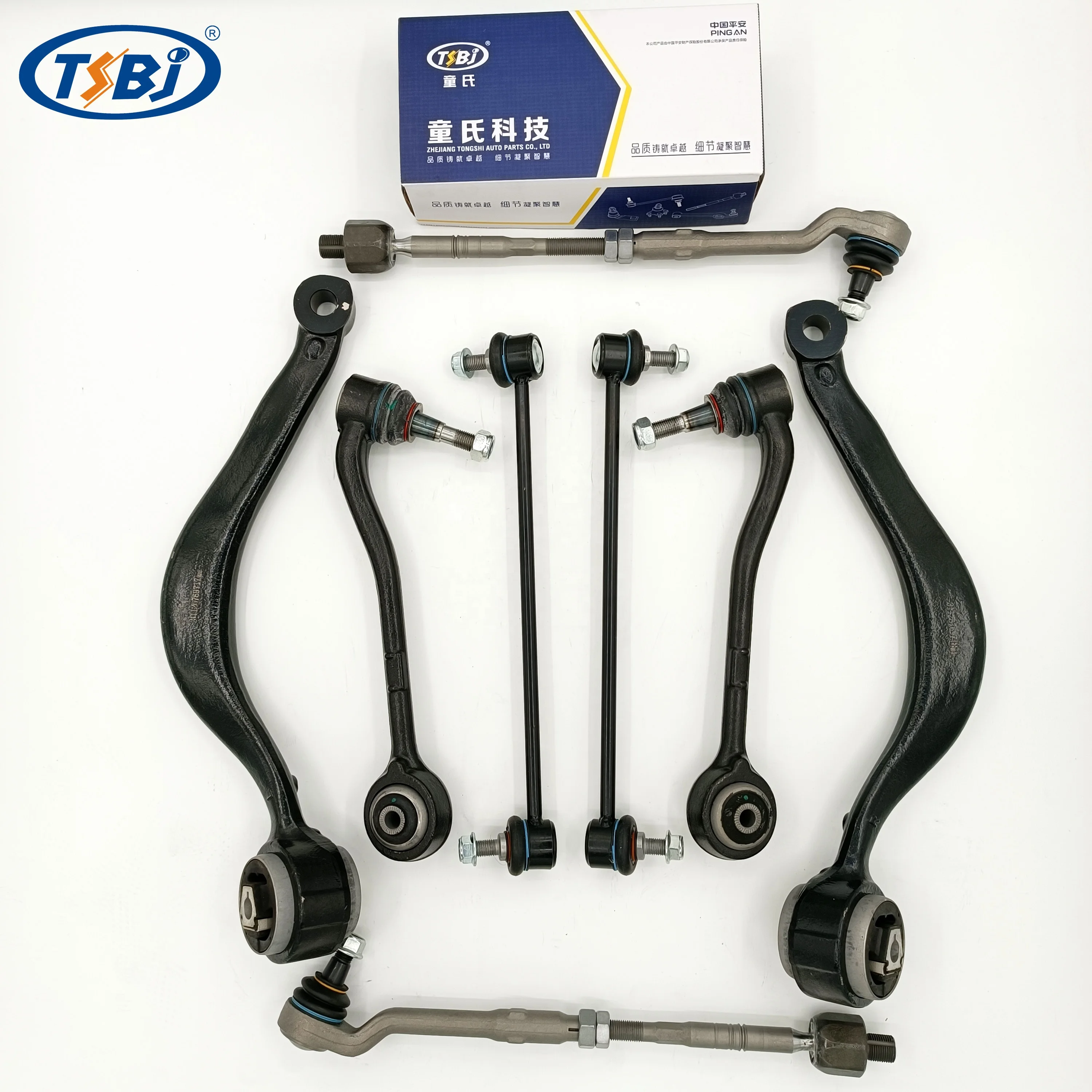 Factory wholesale hot sale full set of auto chassis parts like control arm stabilizer link tie rod end  for BMW X5 E53