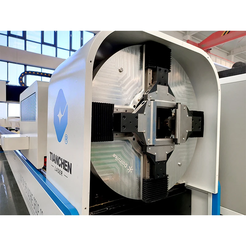 Ipg Laser source 1kw 1.5kw 2000w 3000w Fiber Metal Sheet Tube Laser Cutter / Steel Tube Lazer Cutting Machine