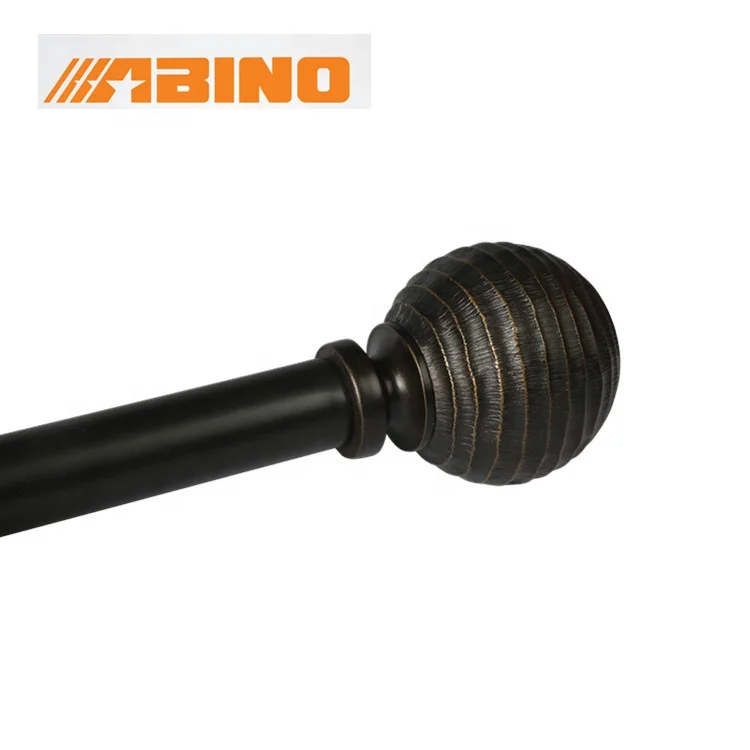 Dongguan Flower Finials Curtain Hardware Modern Design Drapery Rod Steel Resin PVC Aluminum Office Home Windows Custom Length