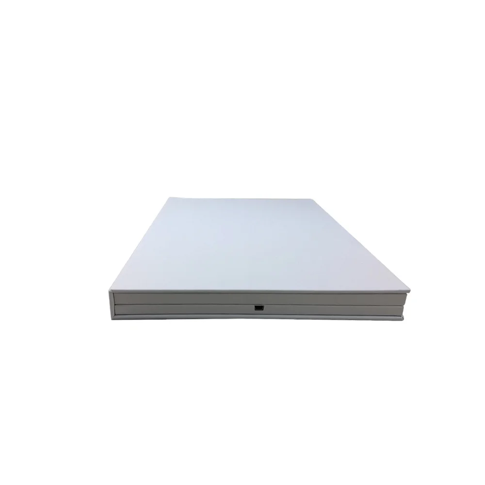 
White A4 Hardcover 7inch LCD Video Brochure with Pocket For Business Promotion 