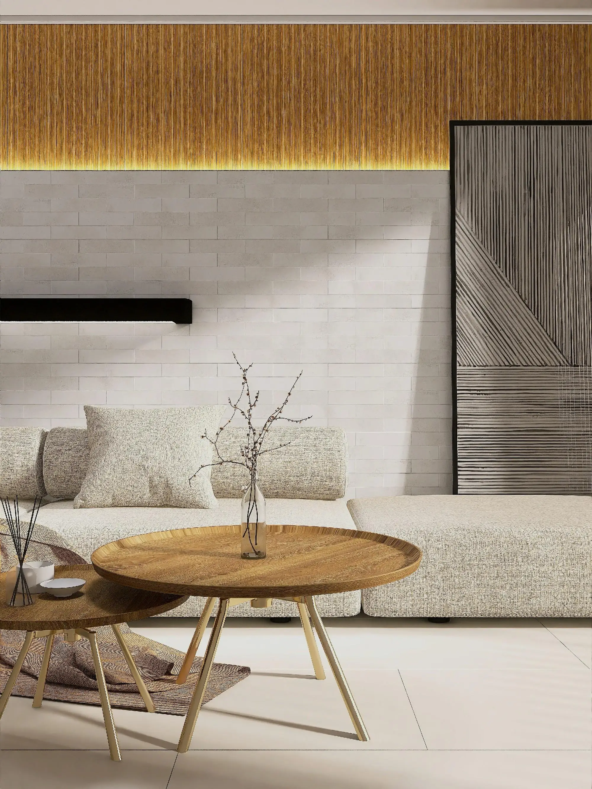 Nordic Kitchen Backsplash 68*280mm Pearl Glaze Bathroom Splicing White Gloss Metro Ceramic Tiles
