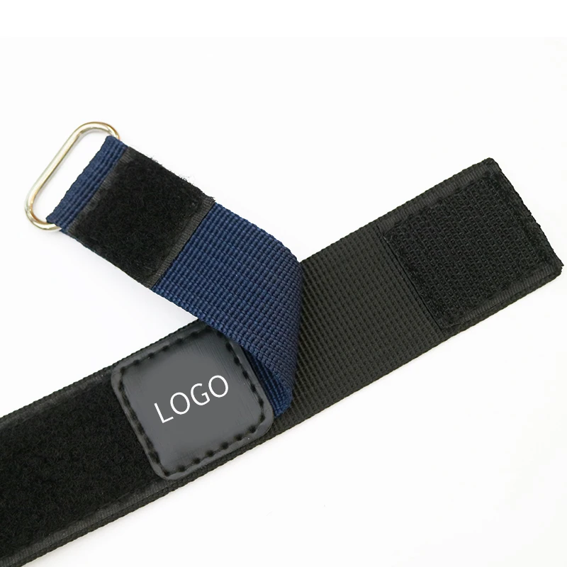 Custom logo nylon sport band hook and loop watch